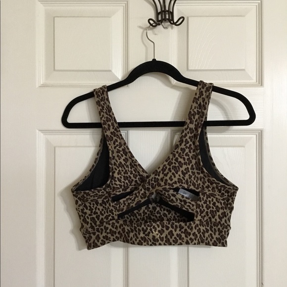 Varley Watson Bra Coffe Cheetah size large - Picture 2 of 13